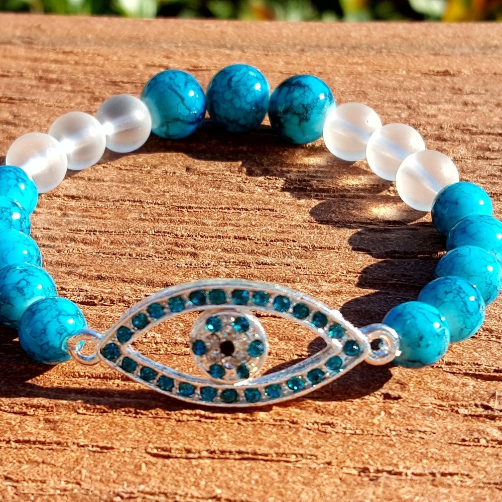 Evil Eye Boho Beaded Bracelet